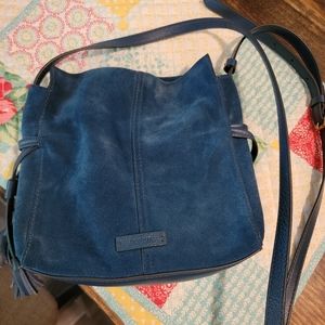Fossil suede blue crossbody